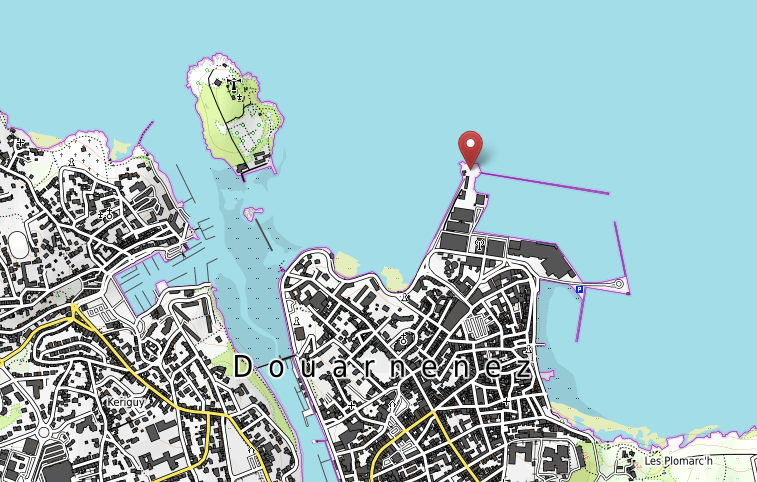 Position du Flimiou sur une carte topographique